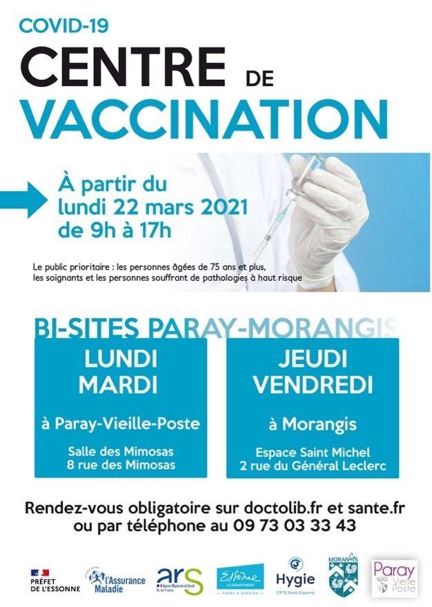 Centre de vaccination bisites Paray-Morangis – Inauguration d’un projet innovant